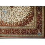 Six Meter Qom Carpet Handmade Flower Bergamot Design