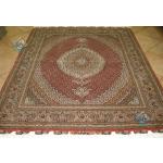 Rug Tabriz Carpet Handmade Mahi Design Silk & Soft Wool