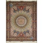 Rug Tabriz Carpet Handmade complete Silk Dome Design