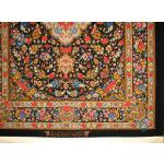 قالیچه دستباف قم تولیدی کاشانی چله و گل ابریشم 