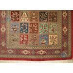 Rug Qom Carpet Handmade Brick Rozgard Design all Silk