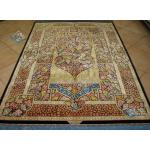 Rug Qom Carpet Handmade Clay and Altar Design all Silk