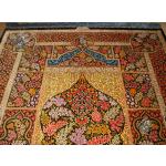 Rug Qom Carpet Handmade Clay and Altar Design all Silk