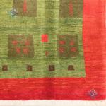 قالیچه دستباف گبه قشقایی طرح اصیل عشایری تمام پشم رنگ گیاهی