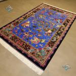 Rug Qom Carpet Handmade Hunting Ground Design All Silk