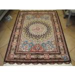 Zar-o-nim Tabriz Carpet Handmade Dom Design Silk & Softwool
