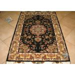 Zar-o-nim Tabriz Handwoven Carpet Khatibi Design