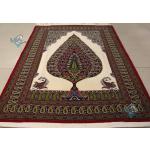 Pair Zar-o-nim Qom Carpet Handmade Cedar Design