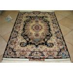 Zar-o-Nim Tabriz Carpet Handmade Kohan Design