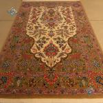 Zar-o-Nim Qom Carpet Handmade flower and bird Design