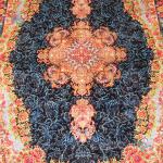 Zaronim Qom Carpet Handmade Golzar Design All Wool