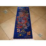 Tableau Carpet Handwoven Qom Flowers and nightingales Design