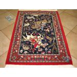 Zar-o-charak Carpet Handwoven Qom Hunting ground Design