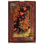 Tableau Carpet Handwoven Qom  Nightingale and Flowers Design