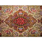 Zar-o-charak Carpet Handwoven Qom Flower Design
