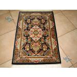 Mat Qom Carpet Handmade Flower Design All Silk