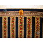 Mat Qom Carpet Handmade Rahmani Rose Design All Silk