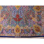 Zar-o-Charak Qom Handwoven Flower Design All Silk