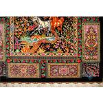Mat Qom Carpet Handmade Horse Design All Silk