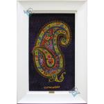 Tableau Carpet Handwoven Qom Boteh Design all Silk