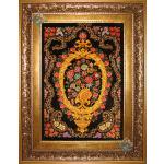 Tableau Carpet Handwoven Qom Flowers and bushes Design all Silk