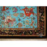 Zar-o-Charak Qom Carpet Handmade Hunting ground Design