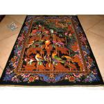 Mat Qom Carpet Handmade Forty parrots Design All Silk