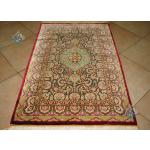 Zar-o-Charak Qom Carpet Handmade Bergamot Design