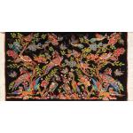 Tableau Carpet Handwoven Qom Bird and Forest Design