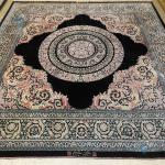 Square Carpet Handwoven Qom Toranj Erami Design