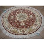 Circle Carpet Tabriz Oliya Design Silk & Softwool