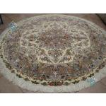 Circle Carpet Tabriz Khatibi Design Silk & Softwool