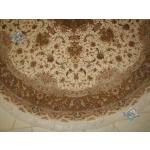 Circle Tabriz Handwoven Carpet Shirfar Design