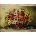 Tabriz Tableau Carpet Basket Flowers