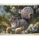 Tableau Carpet Handwoven Tabriz Squirrel Design