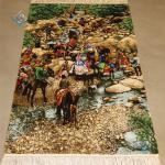Tableau Carpet Handwoven Tabriz Nomadic Migration Design