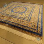 Square Kashan Machine Woven Ccarpet Medallion Design