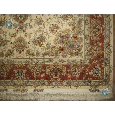 Pair six meter Tabriz carpet Handmade Khatibi Design