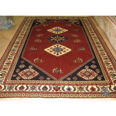 six meter Ghashghai carpet Handwoven Three Pool Design