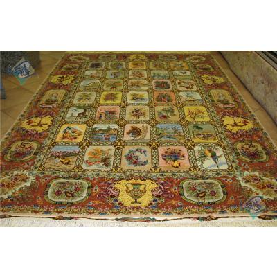 six meter Tabriz carpet Handmade Tile Design