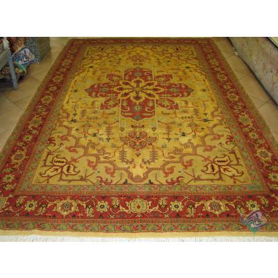 six meter Ardabil carpet Handmade Heris Design