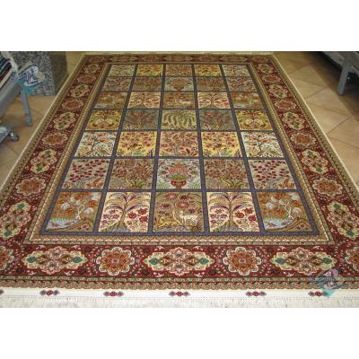 Six Meter Tabriz Carpet Handmade golestan Design