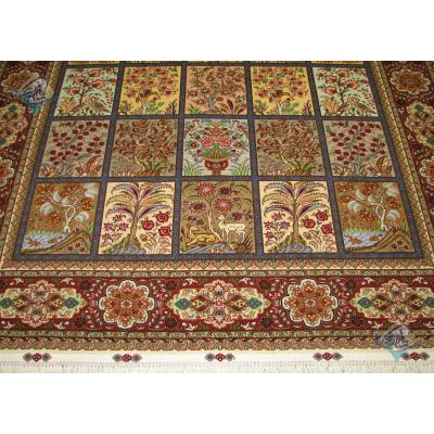 Six Meter Tabriz Carpet Handmade golestan Design