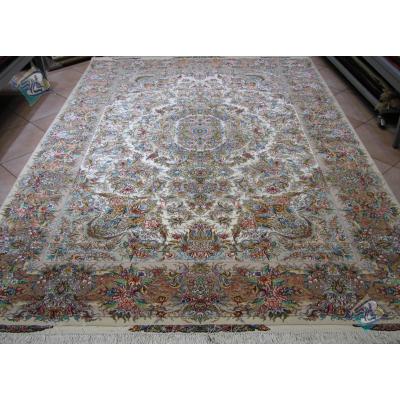Six Meter Tabriz Carpet Handmade Khatibi Design