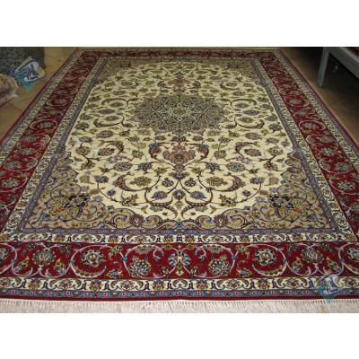 Pair Six meter Esfahan Carpet Handmade Bergamot Design