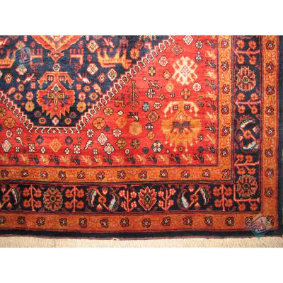 قالیچه دستباف قشقایی پشم دست ریس و رنگ گیاهی