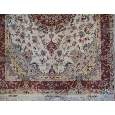 Rug Tabriz Carpet Handmade Oliya Design Silk & Softwool