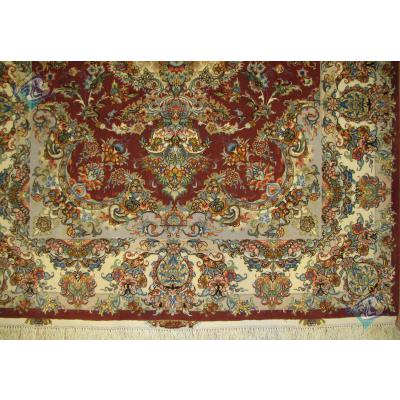 Rug Tabriz Carpet Handmade Katibi Design Silk & Softwool