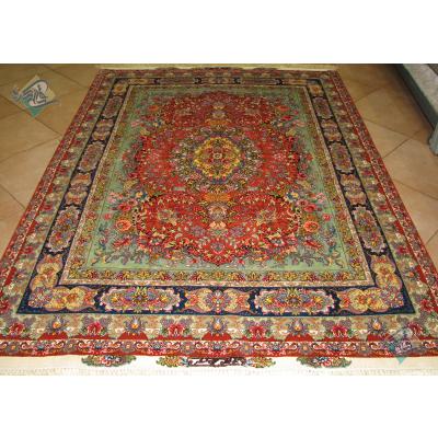 Rug Tabriz Carpet Handmade Kohan Design Silk & Softwool