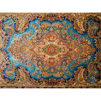 Rug Tabriz Carpet Handmade Kohan Design Silk & Soft Wool